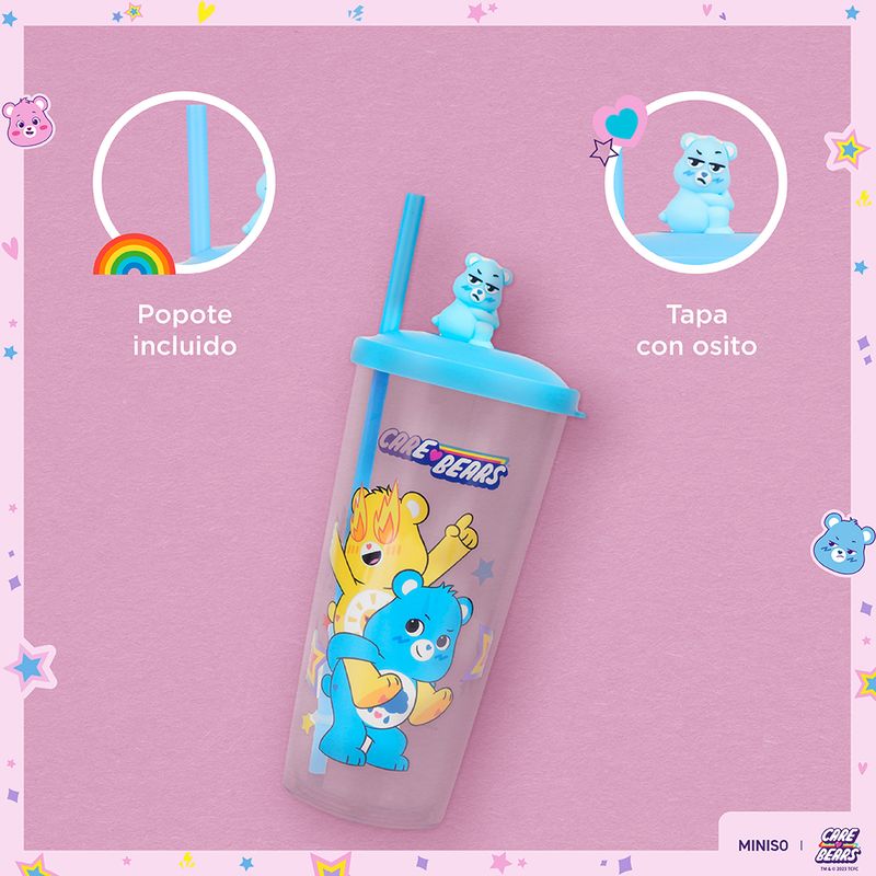 Vaso-de-pl-stico-de-la-colecci-n-care-bears-550-ml-azul-con-sorbete-y-oso-de-pl-stico-arriba-de-tapa-Care-Bears-5-19058