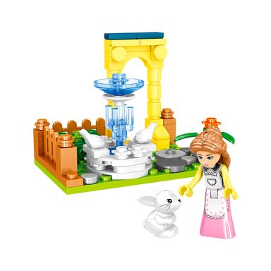 Bloques serie minigirl jardín del castillo ql118693 piezas 10cm x 10cm x 10cm miniso -  Miniso