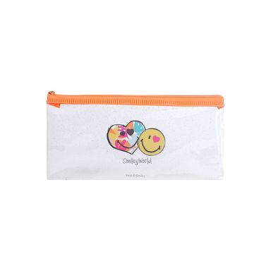 Cartuchera transparente 22.3cm x 10.3cm smiley world -  Smiley World