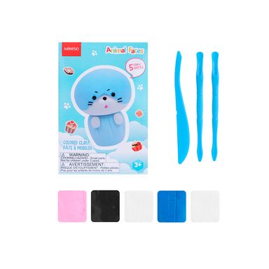Plastilina cupcake 5 colores foca 10cm x 4cm x 15cm serie animal faces -  Animal Faces