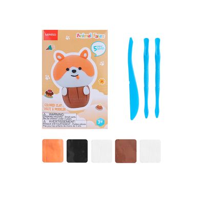 Plastilina cupcake 5 colores zorro 10cm x 4cm x 15cm serie animal faces -  Animal Faces