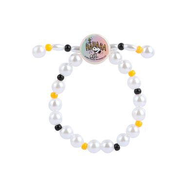 Pulsera snoopy serie celebrate perlas amarillo y negro -  Snoopy
