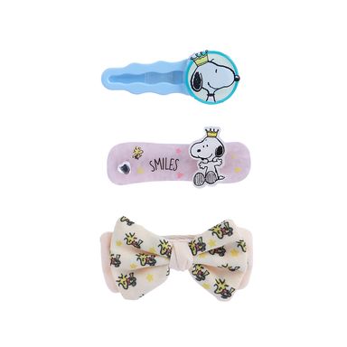 Set de broches para cabello snoopy celebrate moñito 3 pzas -  Snoopy