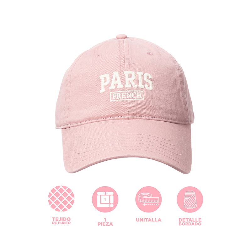 Gorra-de-be-sbol-miniso-bordado-paris-rosa-Miniso-3-17756