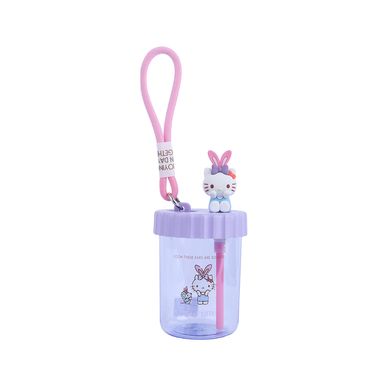 Vaso de plástico personajes de sanrio con sorbete y correa 520ml hello kitty morado -  Sanrio
