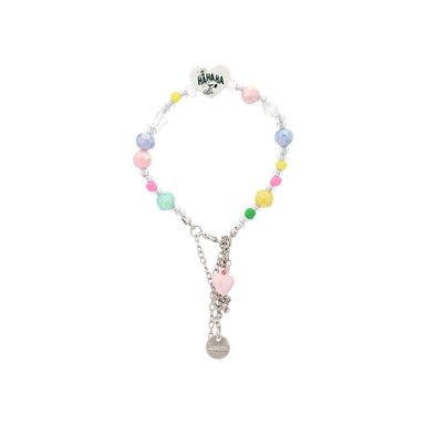 Pulsera snoopy serie celebrate cuentas y dijes corazón rosa y azul -  Snoopy