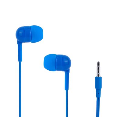 Audífono de cable con estuche en forma de cápsula azul colorful -  Miniso