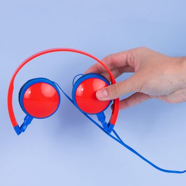 Audífonos cable 3.5 mm con micrófono ninos mod 23l02 rojo azul miniso -  Miniso