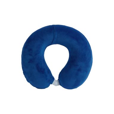 Almohada de viaje en forma de u de espuma viscoelástica de color sólido de la serie clasica azul -  Miniso