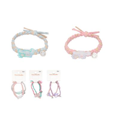 Set de ligas para el cabello personajes sanrio trenzado colores 2 pzas -  Sanrio