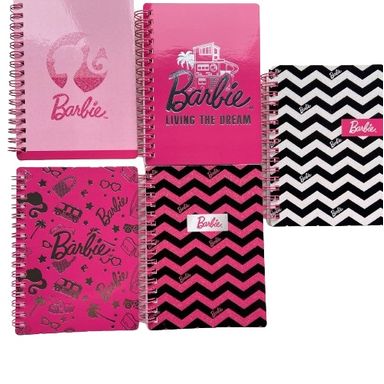 Libretas y cuadernos a6 encuadernado con alambre 5 modelos surtidos 10.2cm x 14.2cm serie barbie -  Barbie