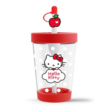 Vaso de plástico de viaje colección apple hello kitty 535ml rojo sanrio -  Sanrio