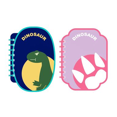 Libreta serie dinosaurios encuadernado con aro 80 hojas 2 modelos surtidos 14cm -  Serie Dinosaurios