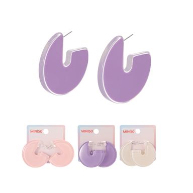 Aretes miniso serie candy forma letra G 1 par -  Candy Series