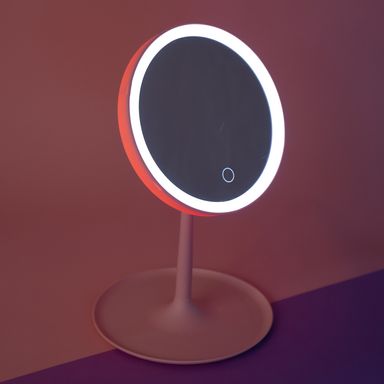 Espejo redondo led a pilas con regulación continua 4.5v -  Miniso