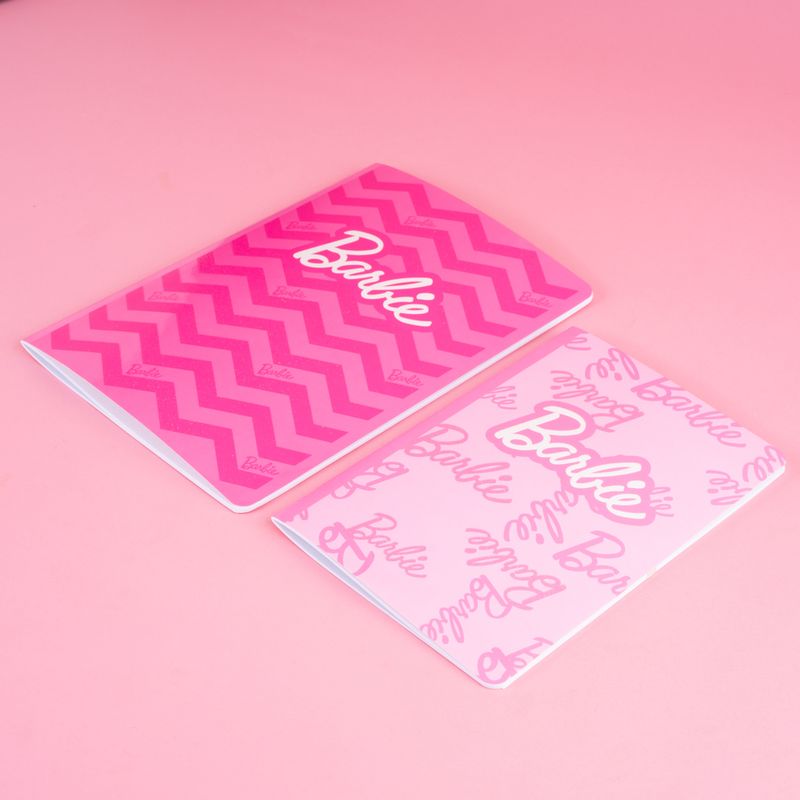Libretas-y-cuadernos-set-encuadernados-con-costura-A5-y-B5-2x28-hojas-14-5cm-serie-barbie-Barbie-4-18731