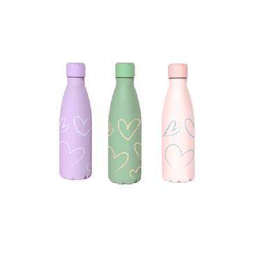 Tomatodo de doble pared con diseño de corazones 500 ml colores mixtos -  Miniso