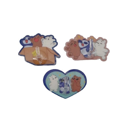 Ganchos-adhesivos-we-bare-bears-baby-collection-4-piezas-colores-mixtos-We-Bare-Bears-1-18965