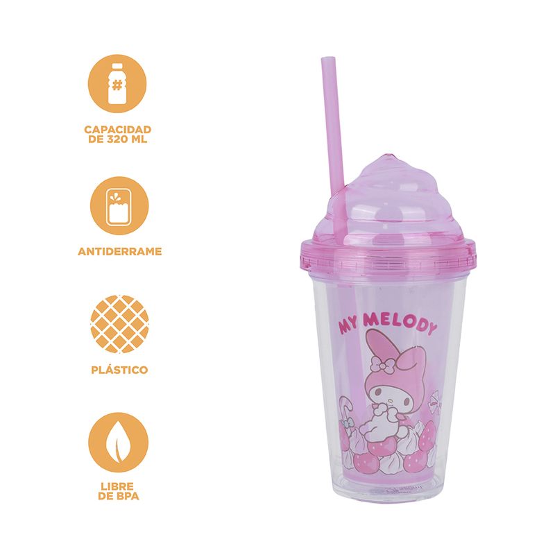 Vaso-de-plastico-con-sorbete-en-forma-de-helado-sanrio-320-ml-rosa-44x33cm-melody-Sanrio-3-12670