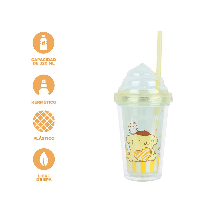 Vaso-de-plastico-con-sorbete-en-forma-de-helado-sanrio-320-ml-amarillo-44x33cm-Sanrio-4-12671