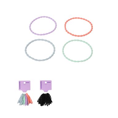 Paquete de ligas delgadas para el cabello miniso 40 pzas mix de colroes -  Miniso