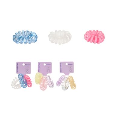 Ligas para cabello en espiral miniso satinadas 3 pzas mix de colores -  Miniso