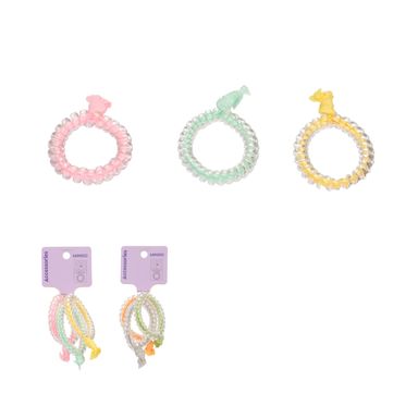 Ligas para cabello en espiral miniso listón interior 3 pzas mix de colores -  Miniso