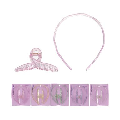Set de vincha y pinza para cabello miniso ondulado transparente 2 piezas -  Miniso