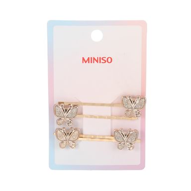 Set de broches para cabello miniso serie mariposas cristal de 4 pzas -  Miniso