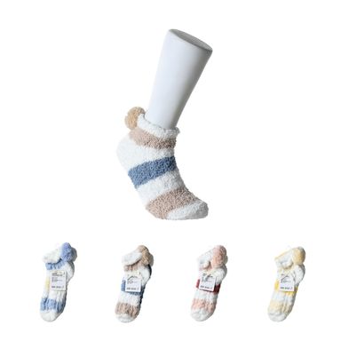 Medias afelpadas miniso con borla rayas 2 pares -  Miniso