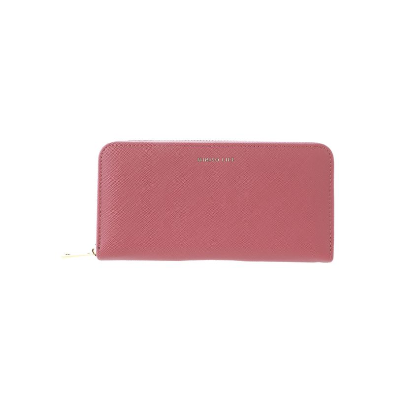 Cartera-con-cierre-para-mujer-miniso-textura-tejido-cruzado-rojo-Miniso-1-16992