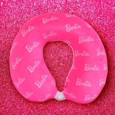 Almohada de viaje en forma de u de espuma viscoelástica barbie collection rosa -  Barbie