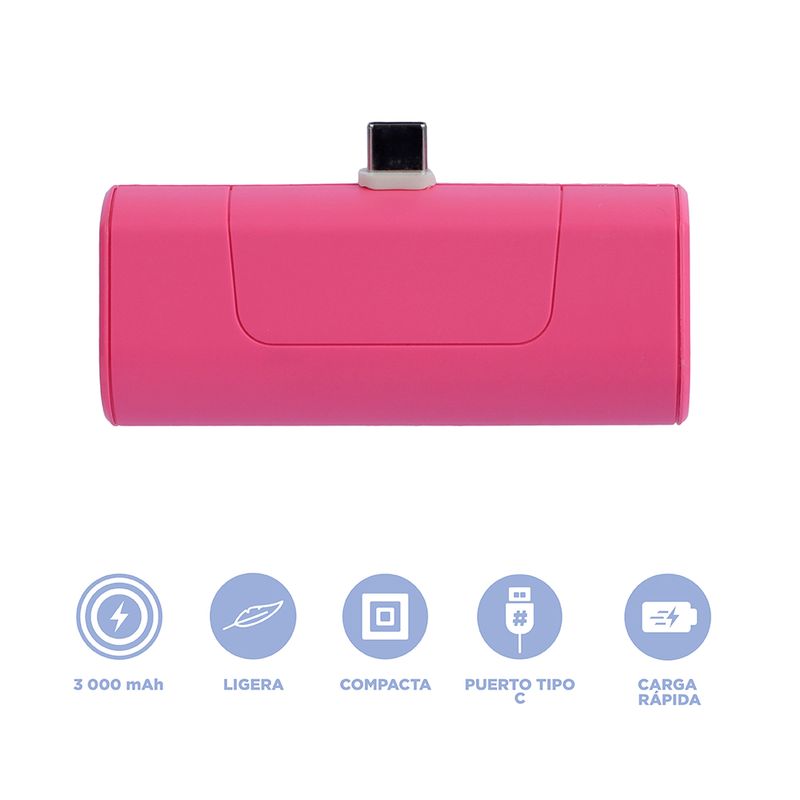 Powerbank-3000-mah-tipo-c-mod-n905-rosa-miniso-Miniso-3-17678
