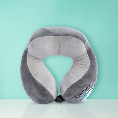 Almohada de viaje snoopy summer travel collection en forma de U gris -  Snoopy