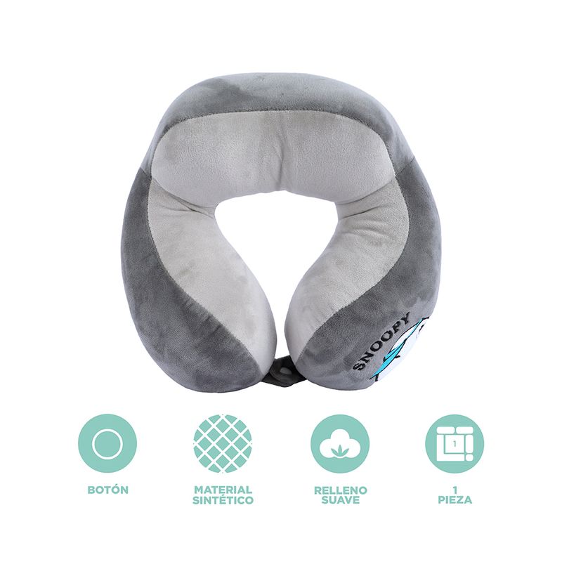 Almohada-de-viaje-snoopy-summer-travel-collection-en-forma-de-U-gris-Snoopy-4-14745