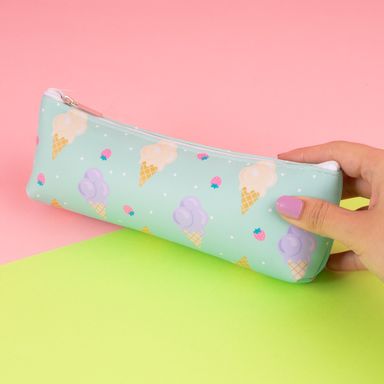 Cartuchera color verde 20cm serie ice cream -  Miniso