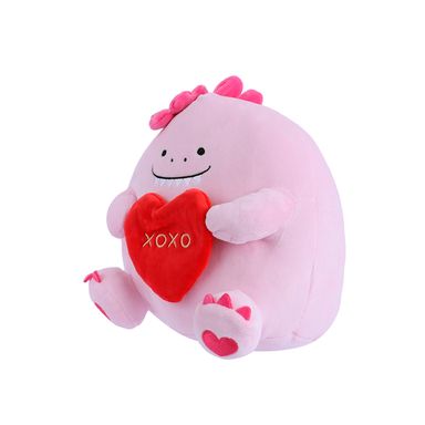 Peluche dinosaurio con corazón rosa 25.5cm serie mini family -  Mini Family Series