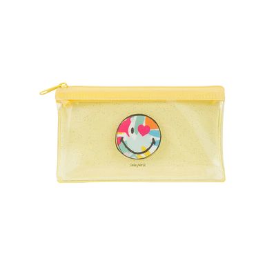 Cartuchera transparente 14.3cm x 7.8cm smiley world -  Smiley World