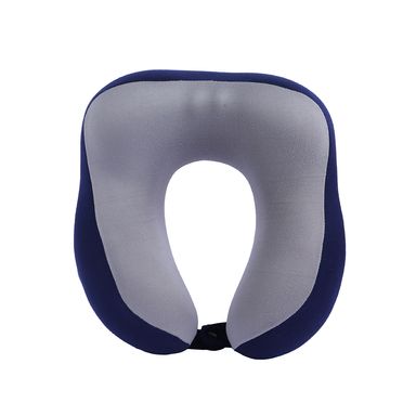 Almohada de viaje en forma de u de espuma viscoelástica de dos colores azul -  Miniso