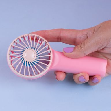 Mini ventilador de mano miniso 1200 mah color en contraste rosa -  Miniso