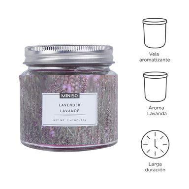 Vela de jarra garden series lavanda 70 gr -  Miniso