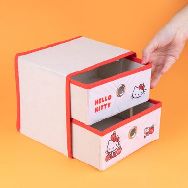 Organizador de tela de 2 cajones de la colección apple de hello kitty sanrio -  Sanrio