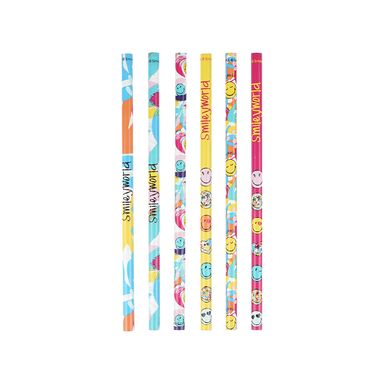 Juego de lapices pack de 6 17.5cm smiley world -  Smiley World