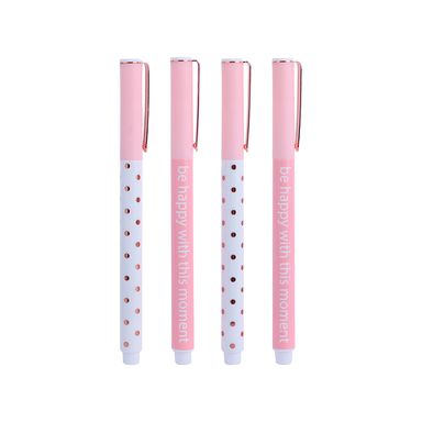 Set de lapiceros de gel con capuchón 13.8cm serie rose gold -  Miniso