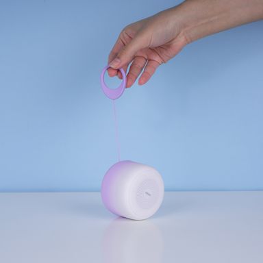 Parlante portátil con degradado mod bt2602 blanco y morado miniso -  Miniso