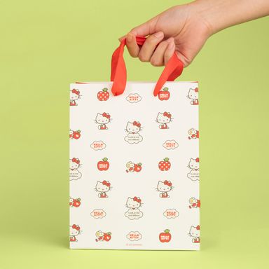 Bolsa de regalo mediana hello kitty apple 18cm x 10cm x 23cm serie sanrio -  Sanrio