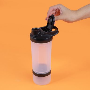 Vaso de plástico deportivo de la serie black and white 650 ml -  Black & White