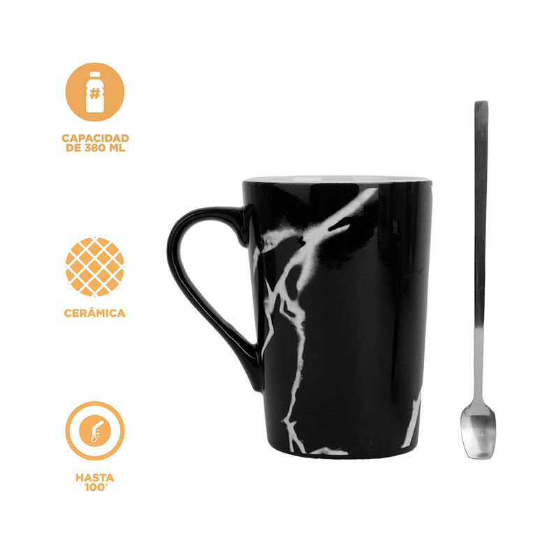 Taza-de-cer-mica-con-patr-n-de-m-rmol-serie-black-white-con-tapa-y-cuchara-380-ml-negro-Black-White-3-19226
