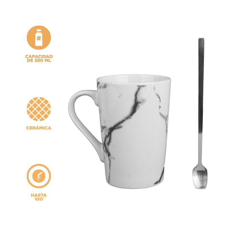 Taza-de-cer-mica-con-patr-n-de-m-rmol-serie-black-white-con-tapa-y-cuchara-380-ml-blanco-Black-White-3-19227