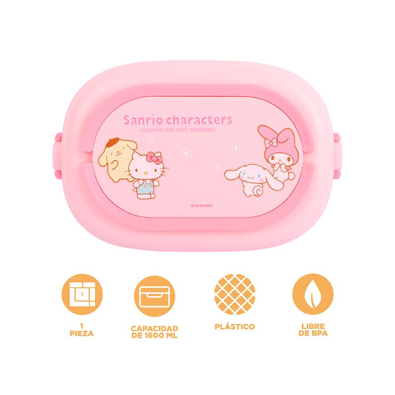 Contenedor-para-alimentos-de-doble-capa-con-personajes-de-sanrio-rosa-Sanrio-4-19249